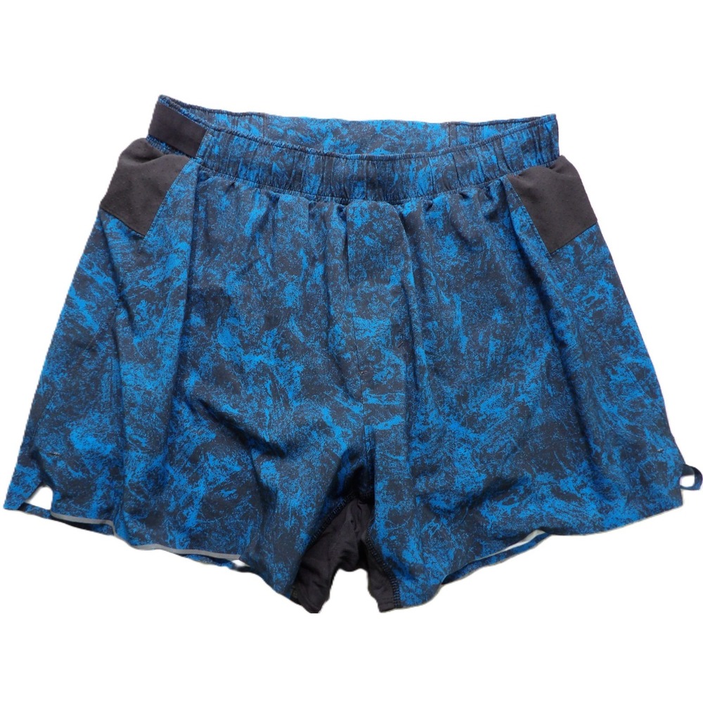 Lululemon Find Your Pace Lined Shorts 3" Running Athletic Pockets Women Med Blue